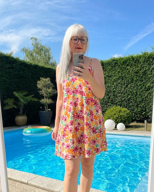 robe été legère fleurs colorés 