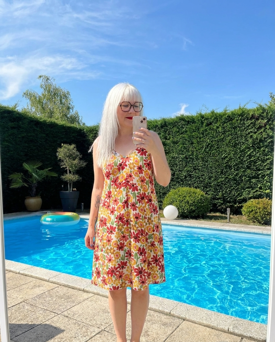 tunique femme fleurs colorés 