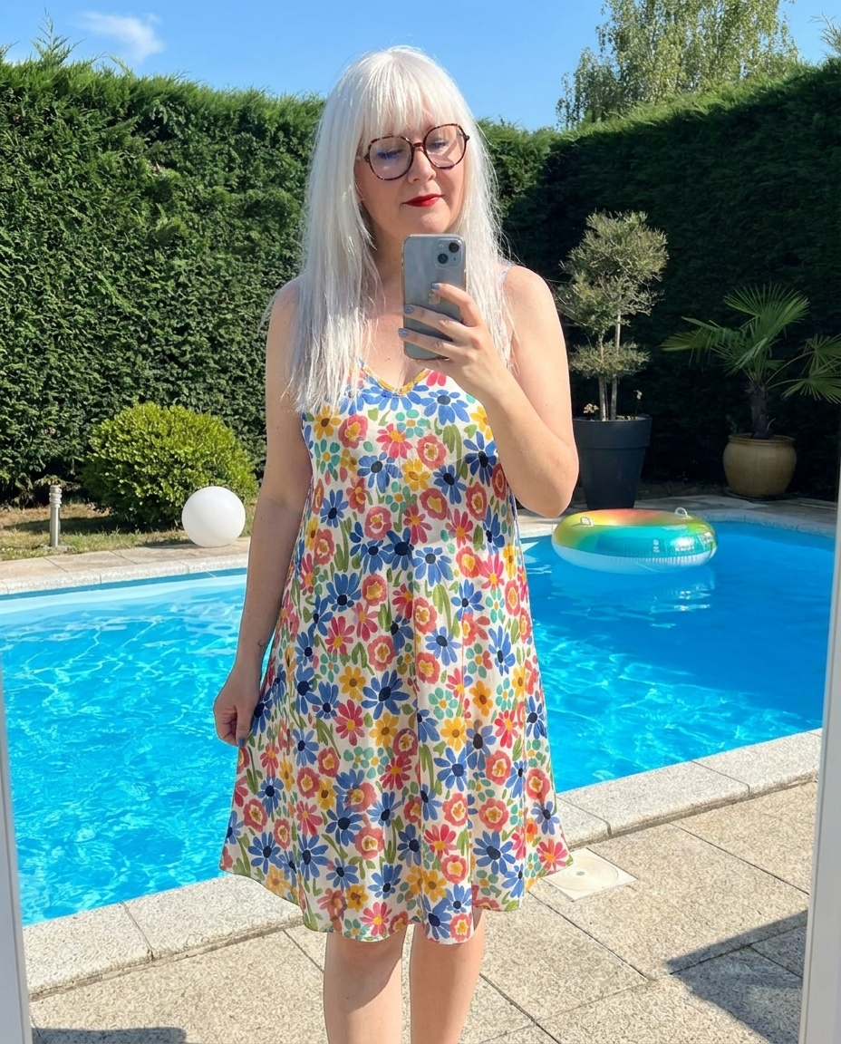 robe été femme, robe colorée, robe à bretelles, 