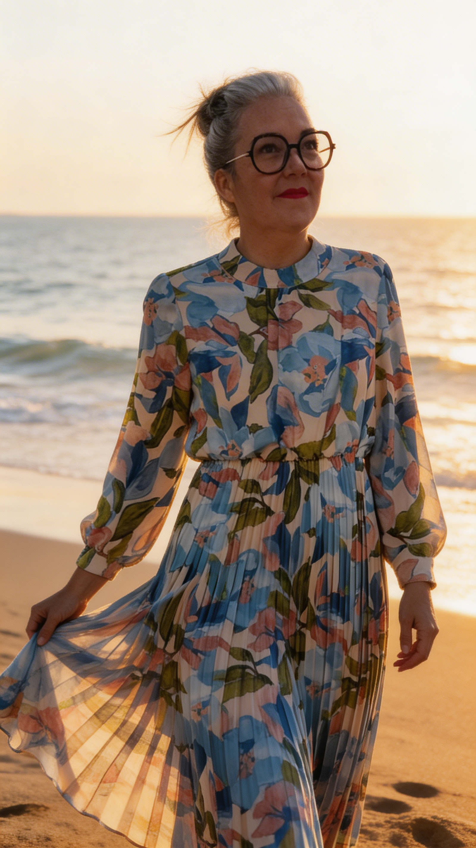 robe manches longues légère
mi-longue fluide
chic été
Imprimé fleurs
