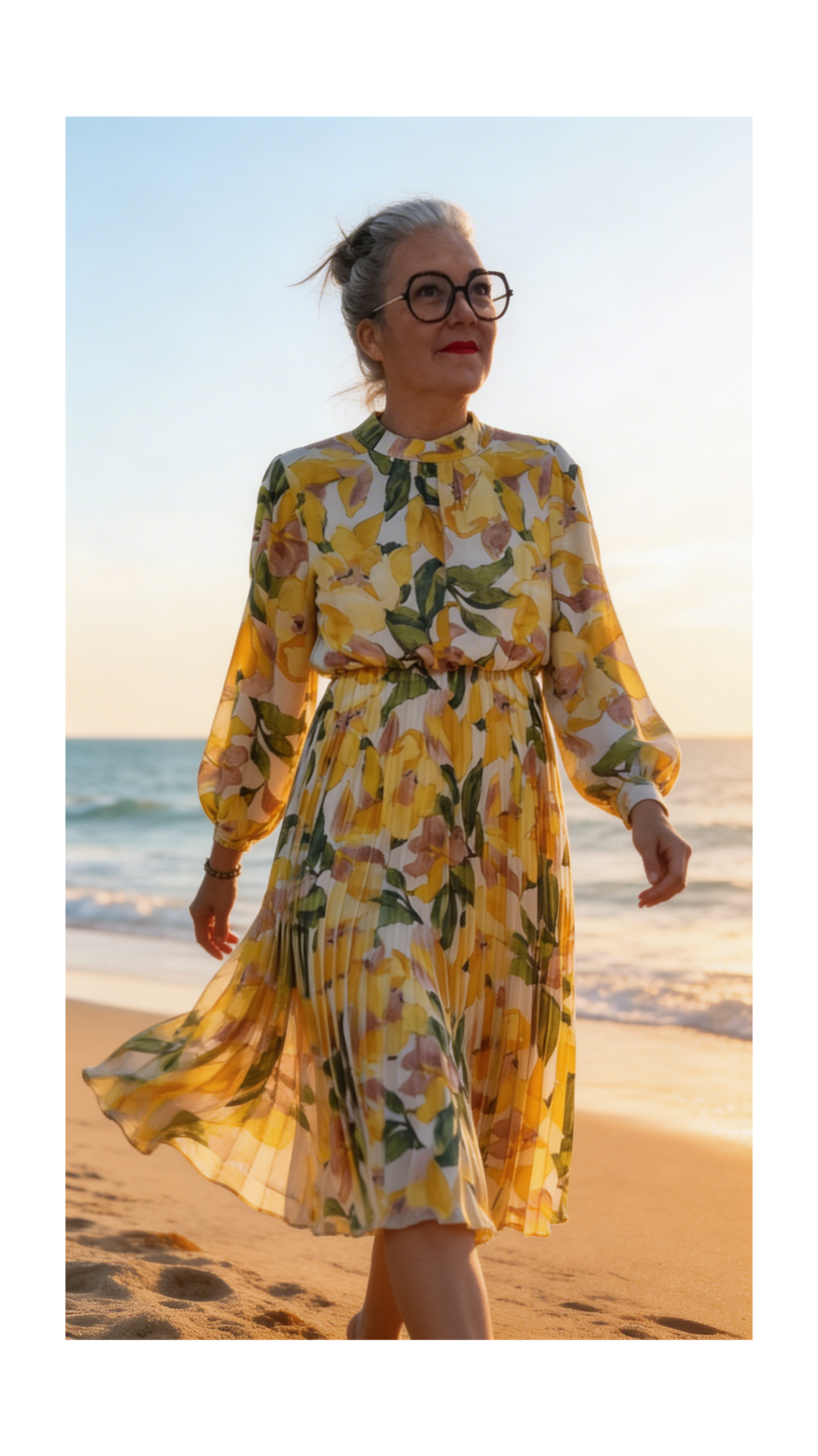 robe fleurie jaune
été femme
fluide légère
ensoleillée femme