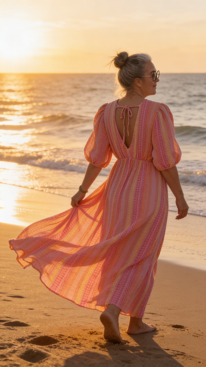 robe dos ouvert
été plage
légère femme
romantique été