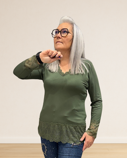 haut féminin dentelle 