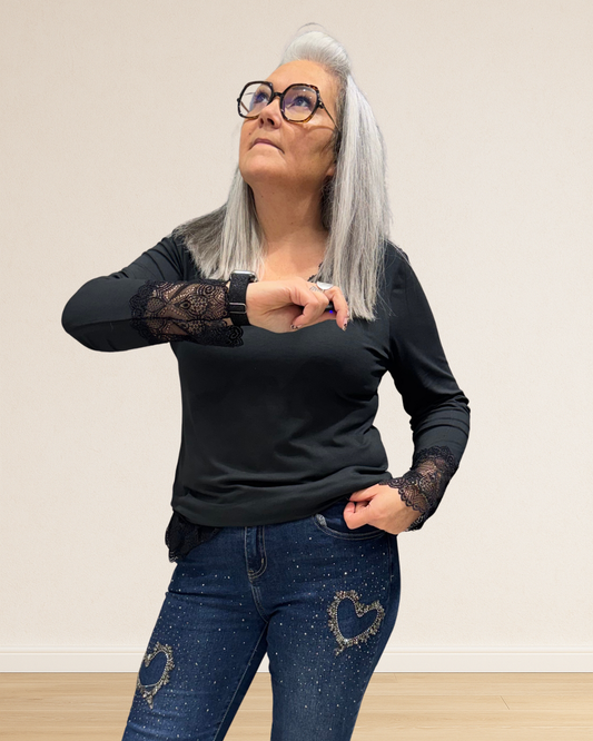 sous-pull dentelle femme chic hiver