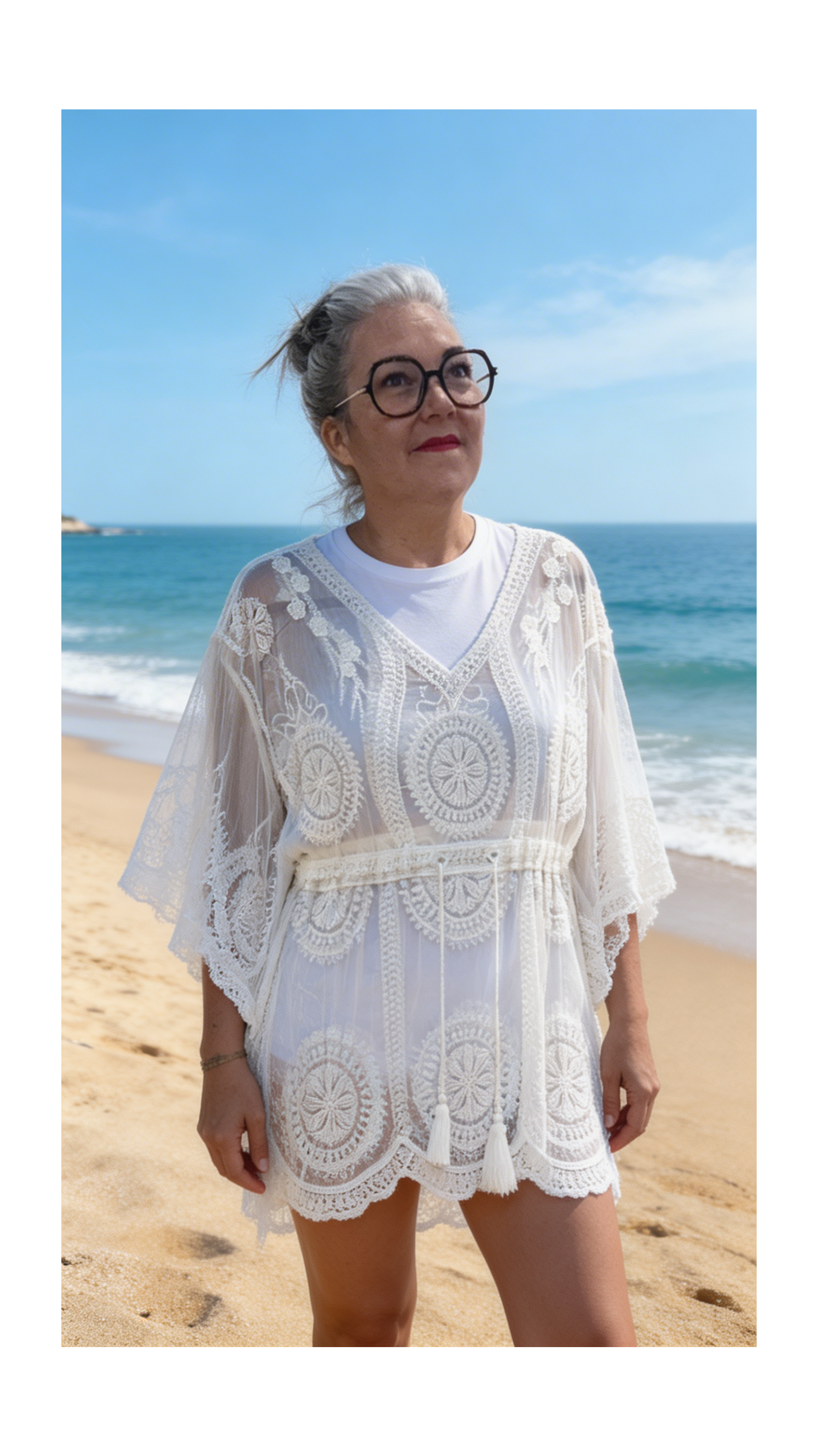 Robe dentelle blanche robe plage dentelle féminin 