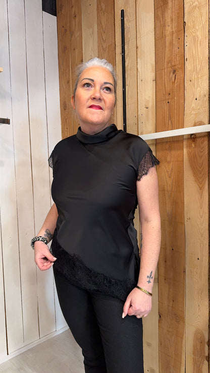 top dentelle déstructuré mode 