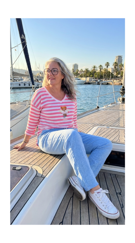 t shirt imprimé femme ours femme
marinière femme tendance
