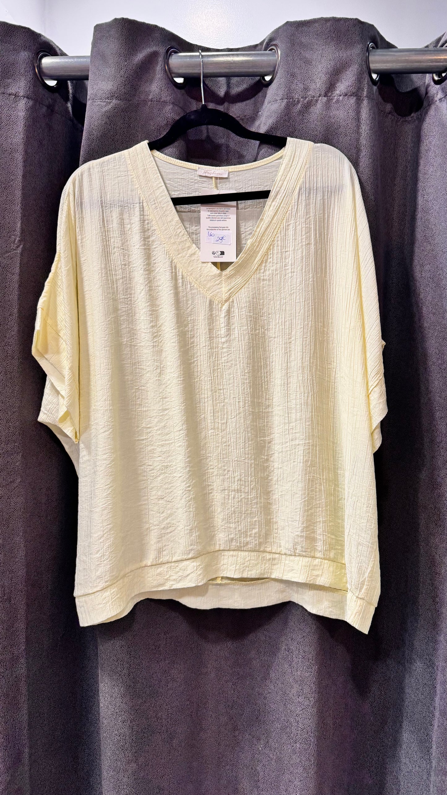ts grande taille jaune pastel