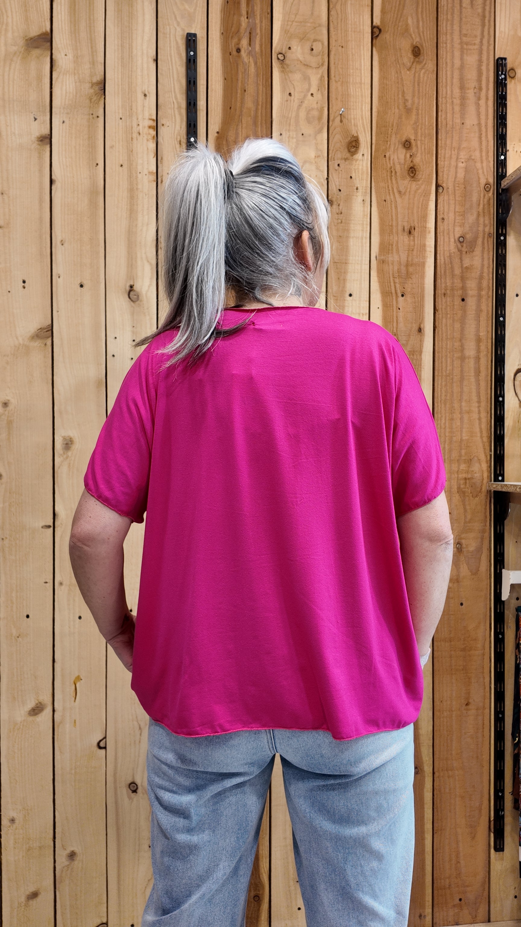 T-shirt femme grande taille coupe ample dos fluide confortable