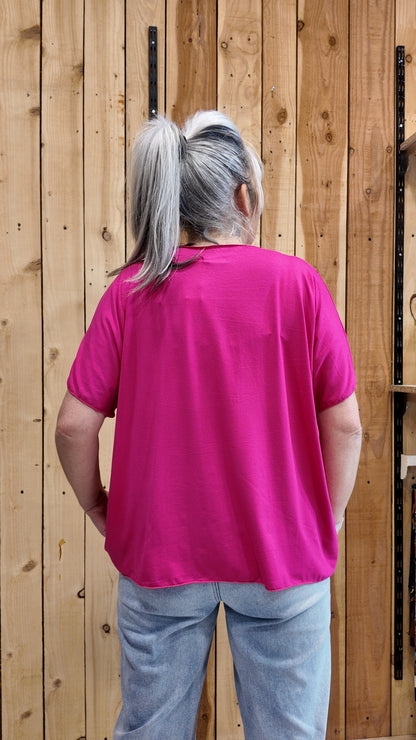 T-shirt femme grande taille coupe ample dos fluide confortable